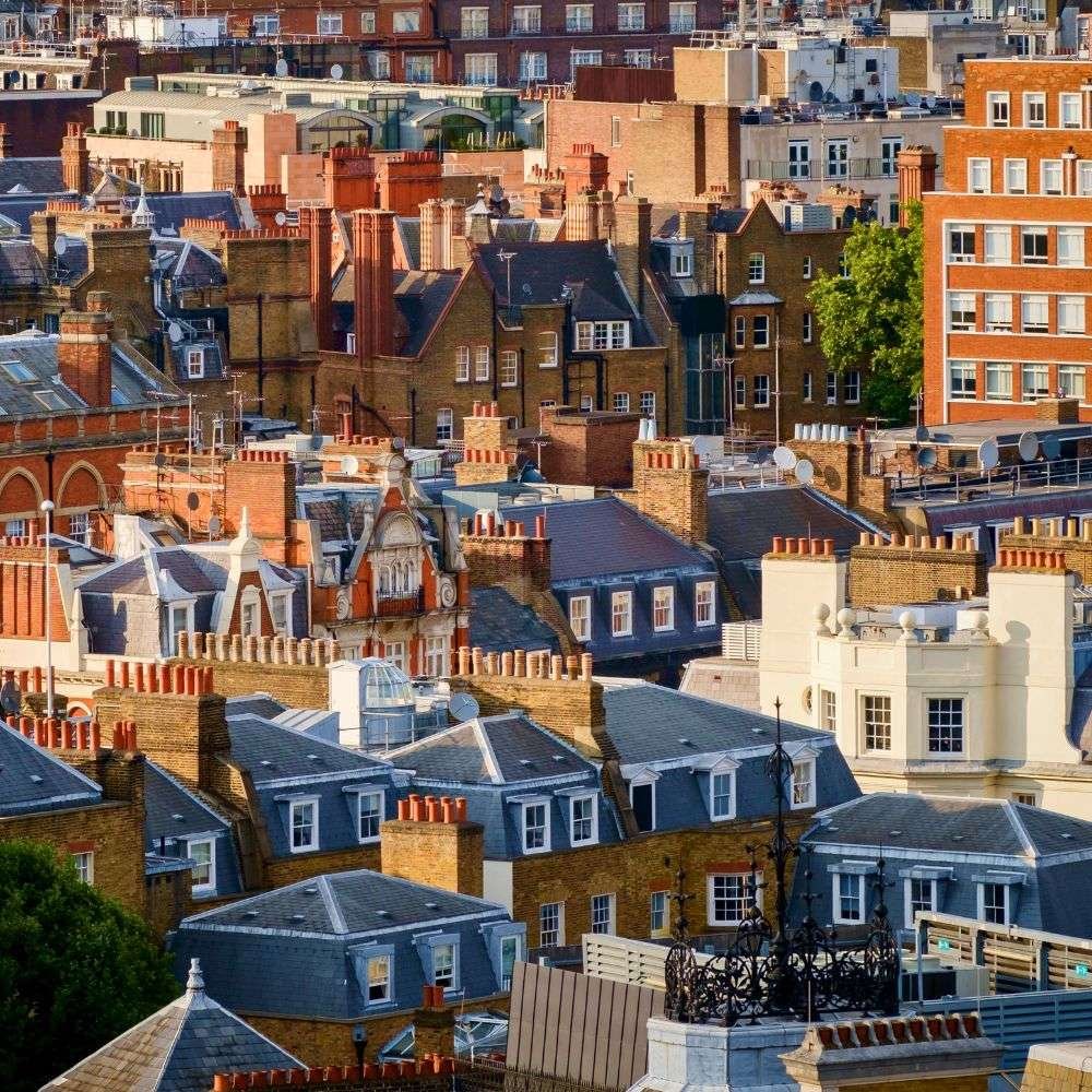 Residential properties in London representing doorstep debt recovery visits